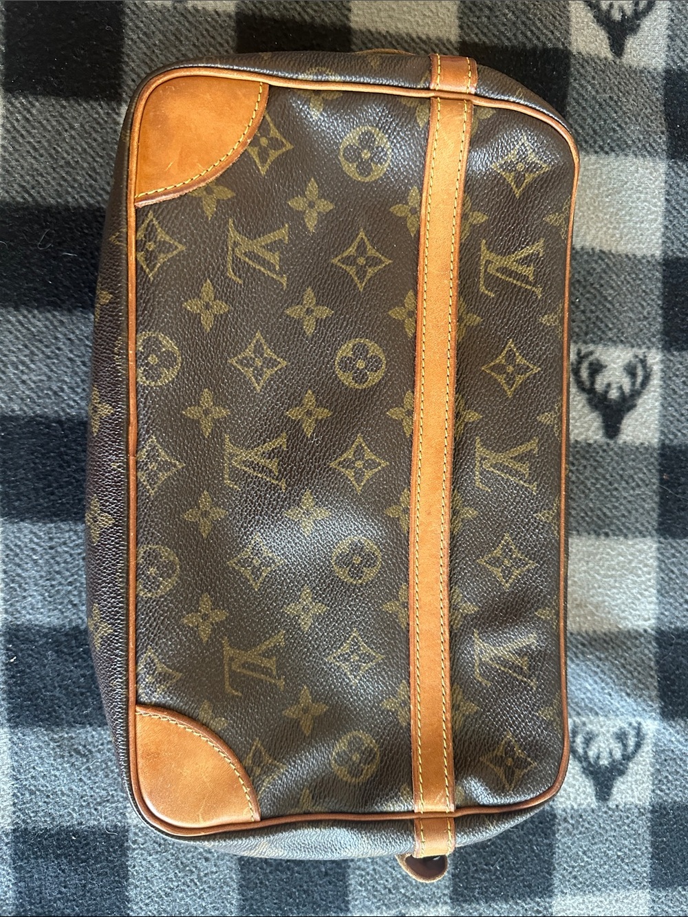 Louis Vuitton Monogram Canvas Toiletry Pouch in Brown and Tan
